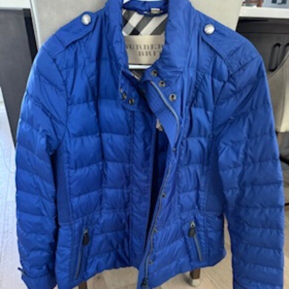 BURBERRY BRIT DALESBURY Blue Quilted Down Puffer Jacket size XL - Picture 1 of 13